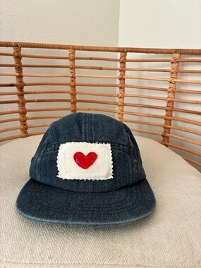 Kids Cash and Co Denim Heart Hat